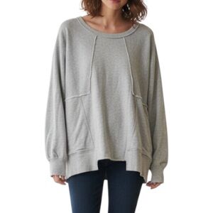 Tout Le Monde Oversized Fleece Lined Women’s Gray Sweatshirt with Pockets Large
